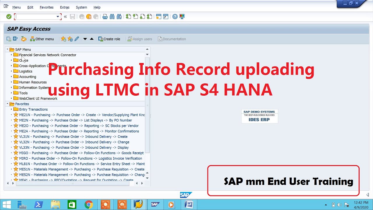 Purchasing info record uploading using LTMC  in SAP S4 HANA
