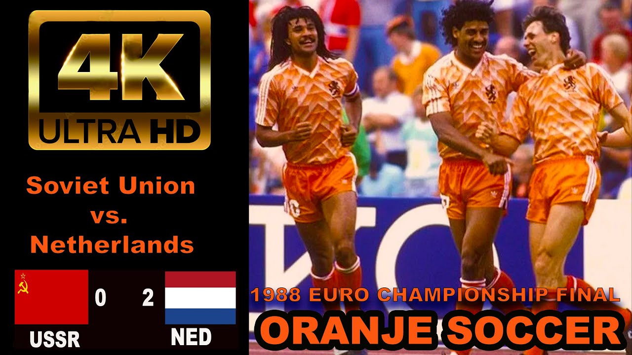 Netherlands vs.Soviet Union (2-0) 1988 Euro Final Highlights 4K (English Subtitles/Jack Van Gelder)