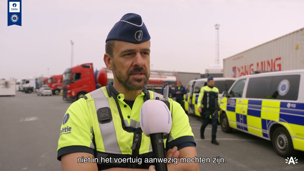 Controleactie op vrachtwagenparking in Antwerpse haven