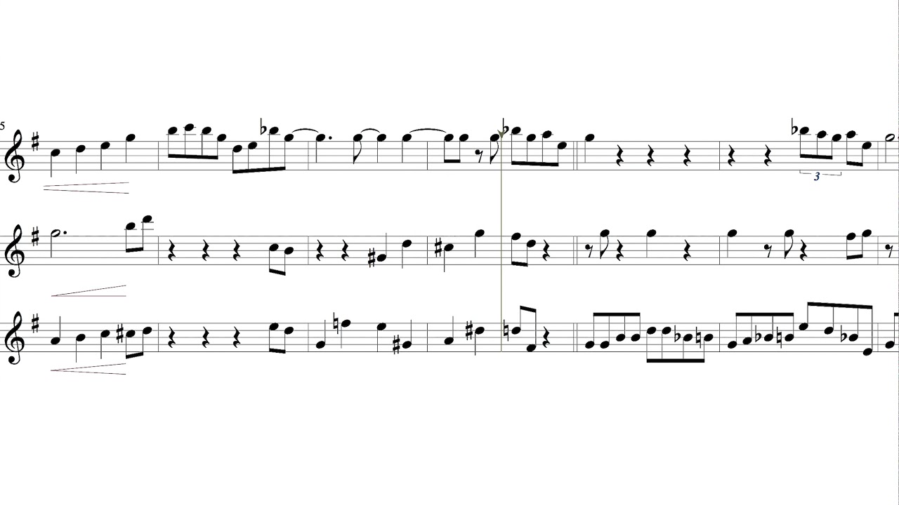 Easy  'New Orleans' Jazz 'Saxophone Duet with Solo on Top