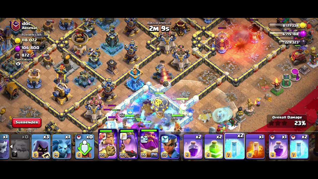 Cwl Day 1 ( Th18 War Attack ) Clash of Clans