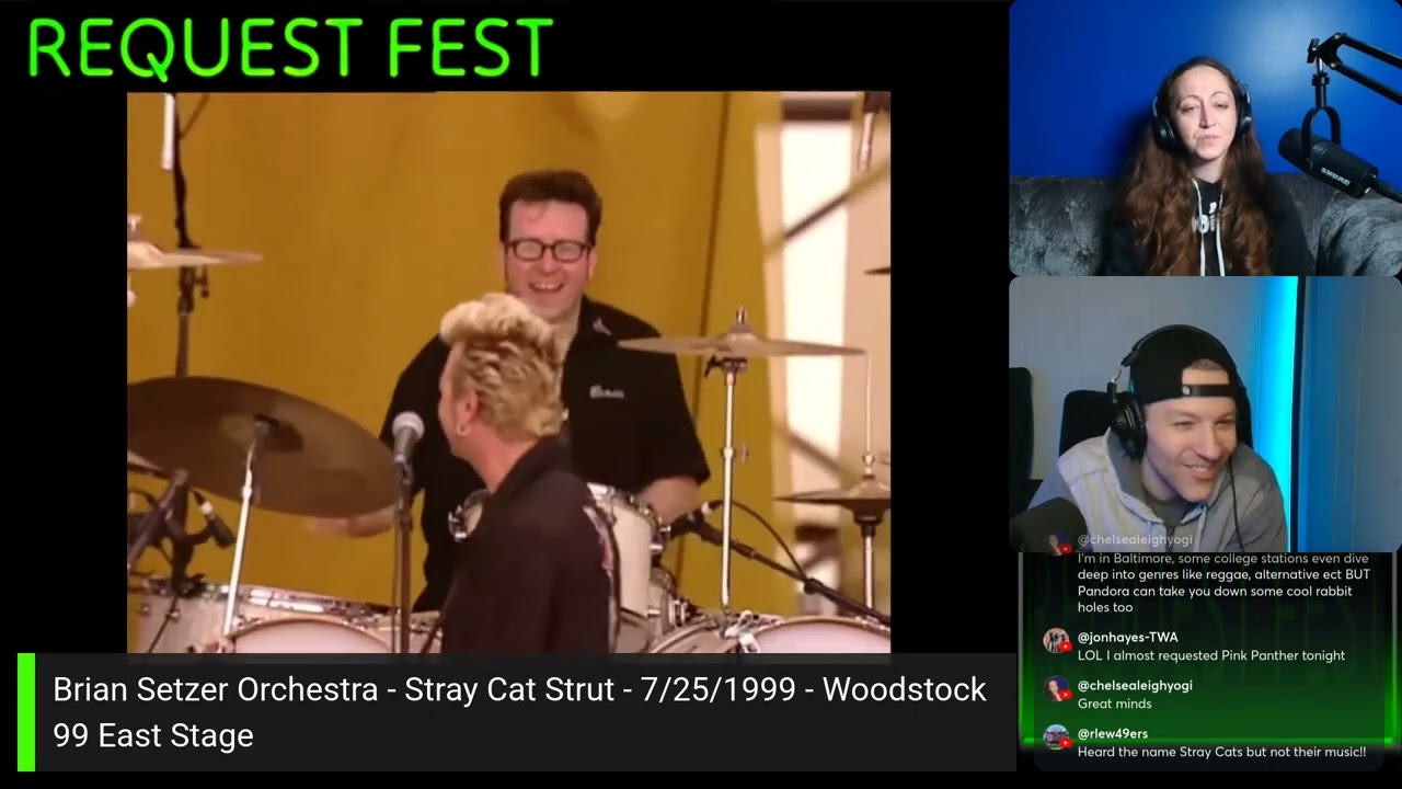 Brian Setzer Orchestra - Stray Cat Strut - 7/25/1999 - Woodstock 99 [REACTION]