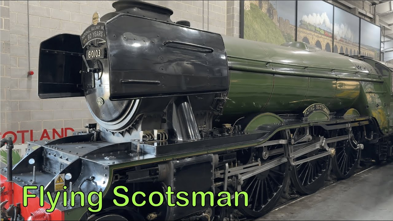 Flying Scotsman at the National Railway Museum in York  4th April 2025   4k