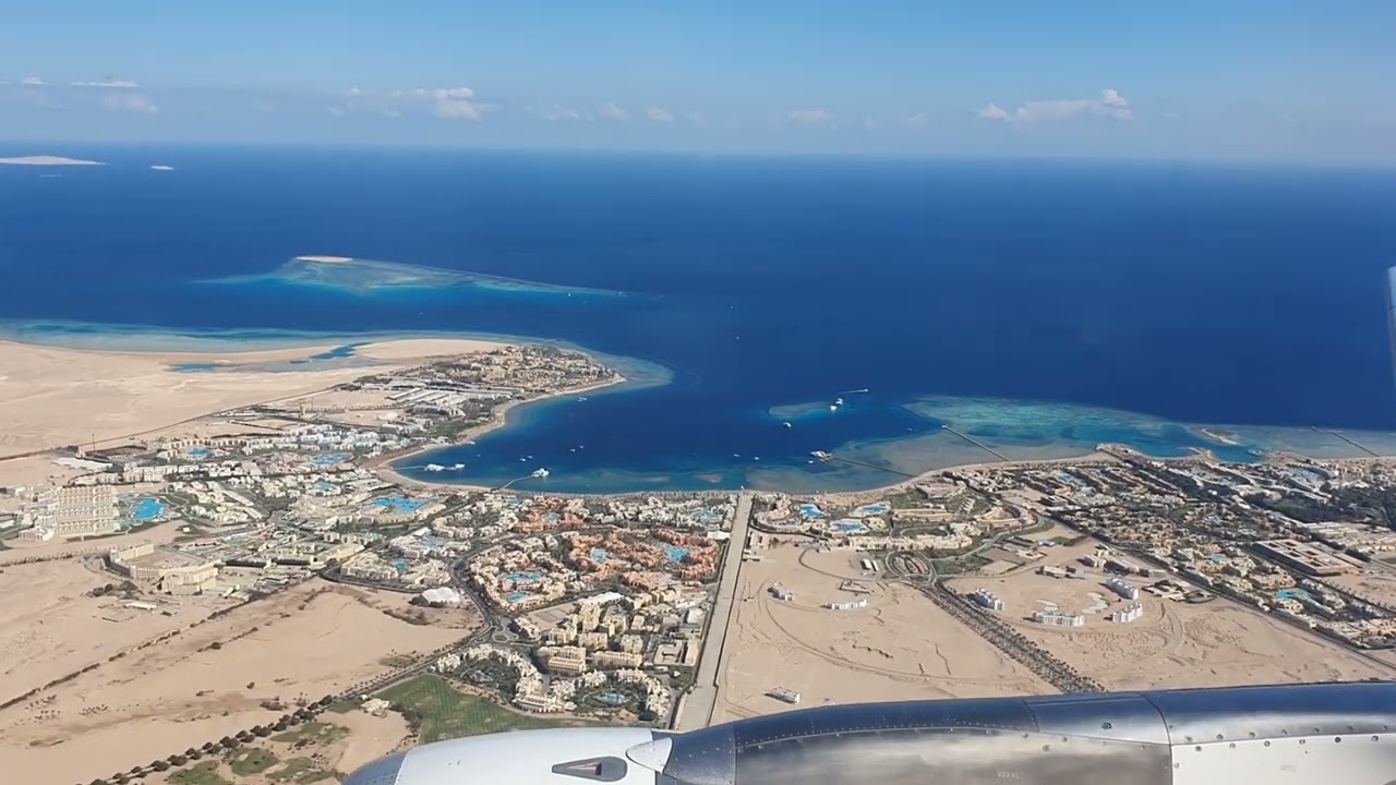 Eurowings A320-214 Landing Hurghada HRG Runway 34R