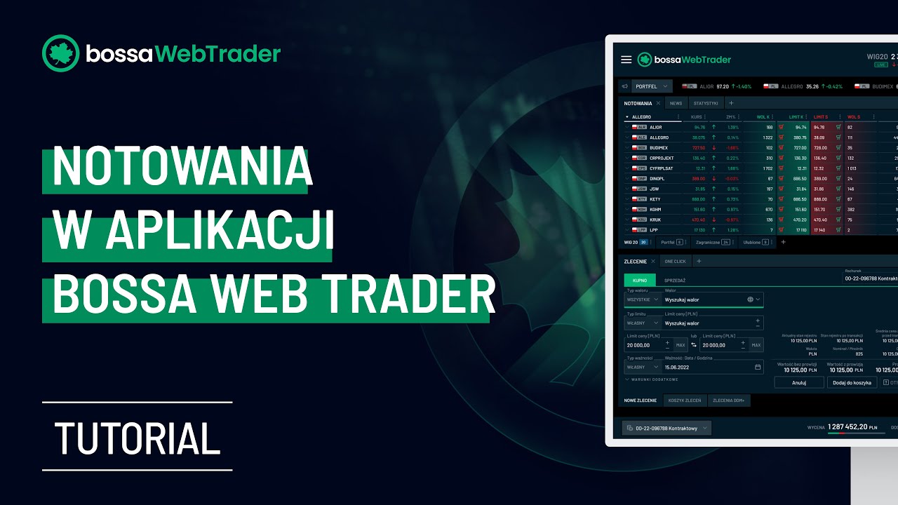 bossaWebTrader - notowania w bWT