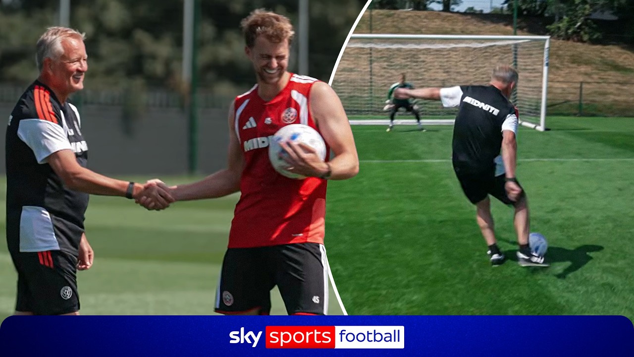 Patrick Bamford takes on Chris Wilder in penalty shootout!