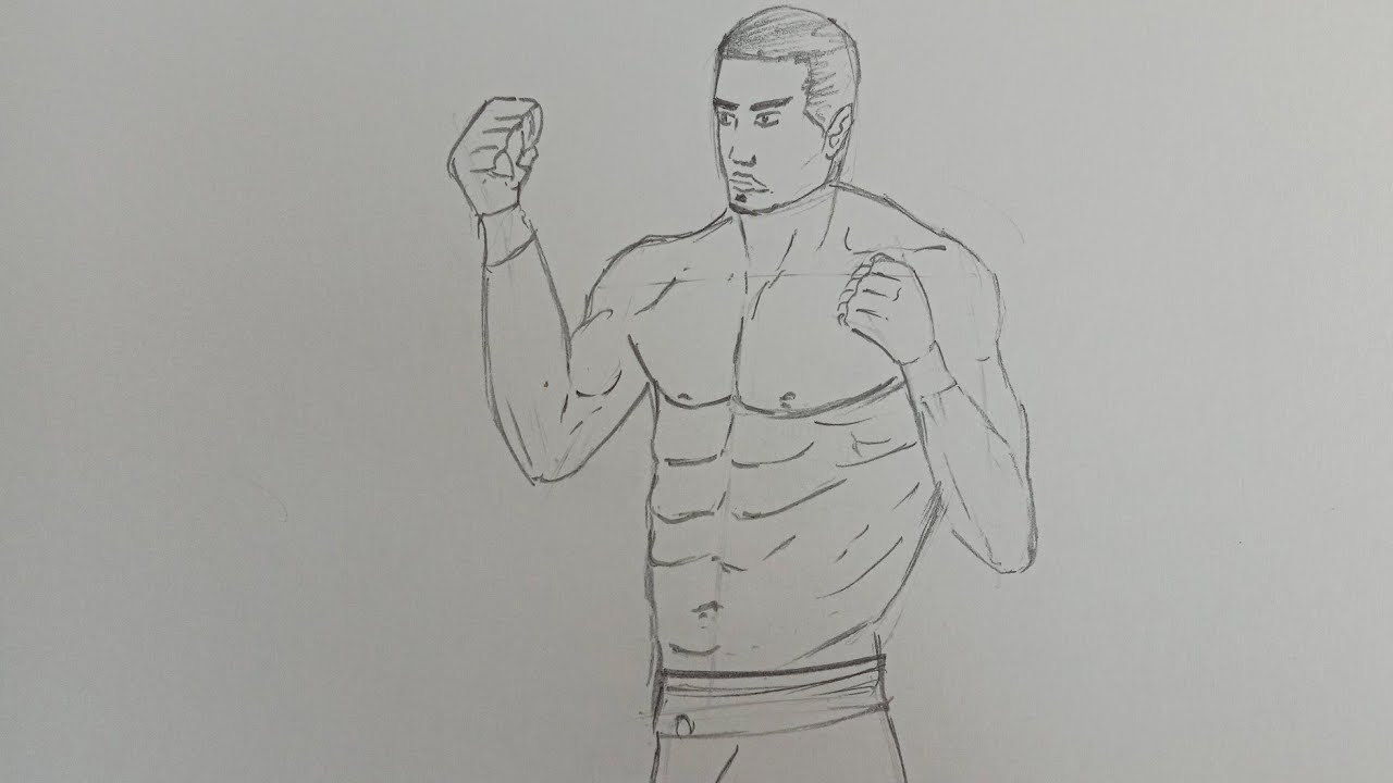 How to draw mma fighter