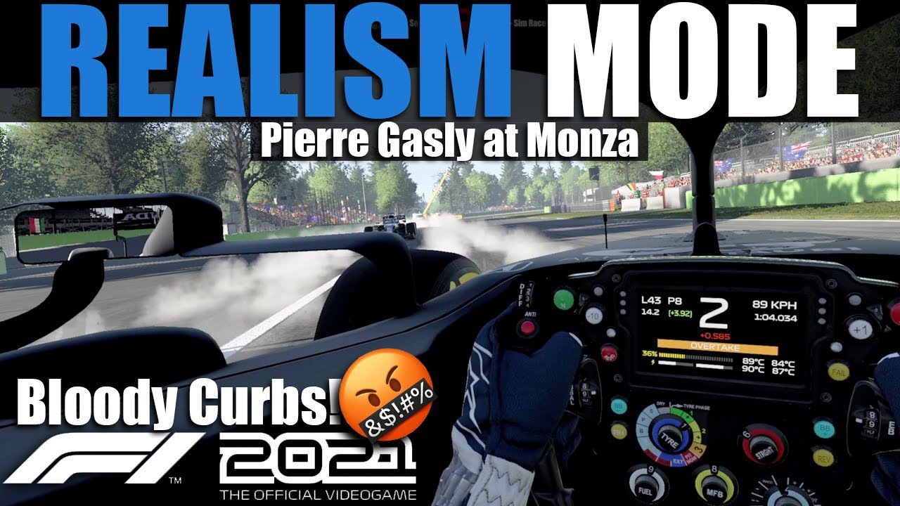F1 2021 Realism Mode - Pierre Gasly - Monza [100% Race + Cockpit + TrackIR + No HUD]