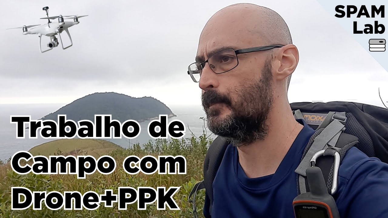 Trabalho de campo com drone e kit PPK