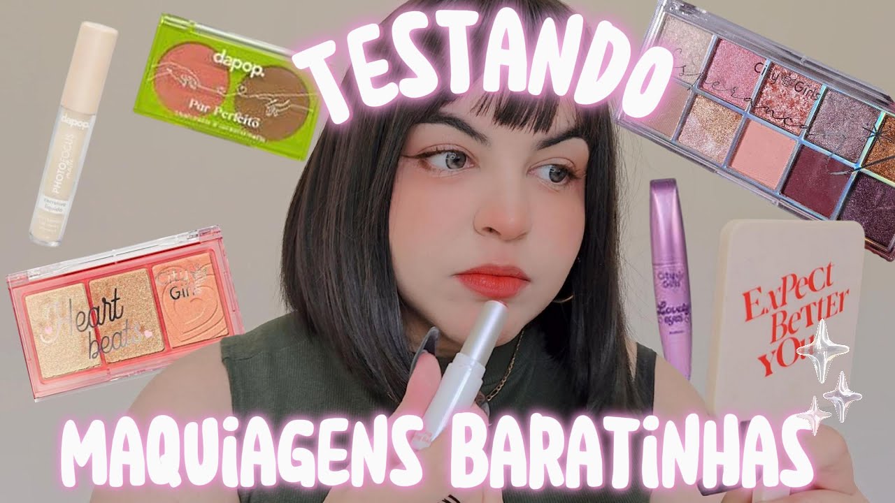 TESTANDO MAQUIAGENS BARATINHAS NACIONAIS/TESTANDO MAQUIAGENS DO BUSCA BUSCA: CITY GIRLS, DAPOP, ETC.