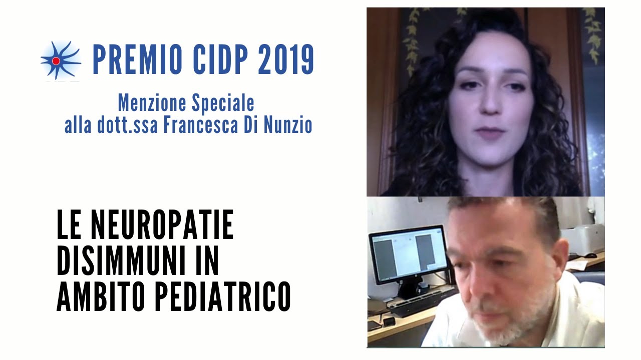 Neuropatie disimmuni nei bambini - Premio CIDP 2019 Menzione speciale