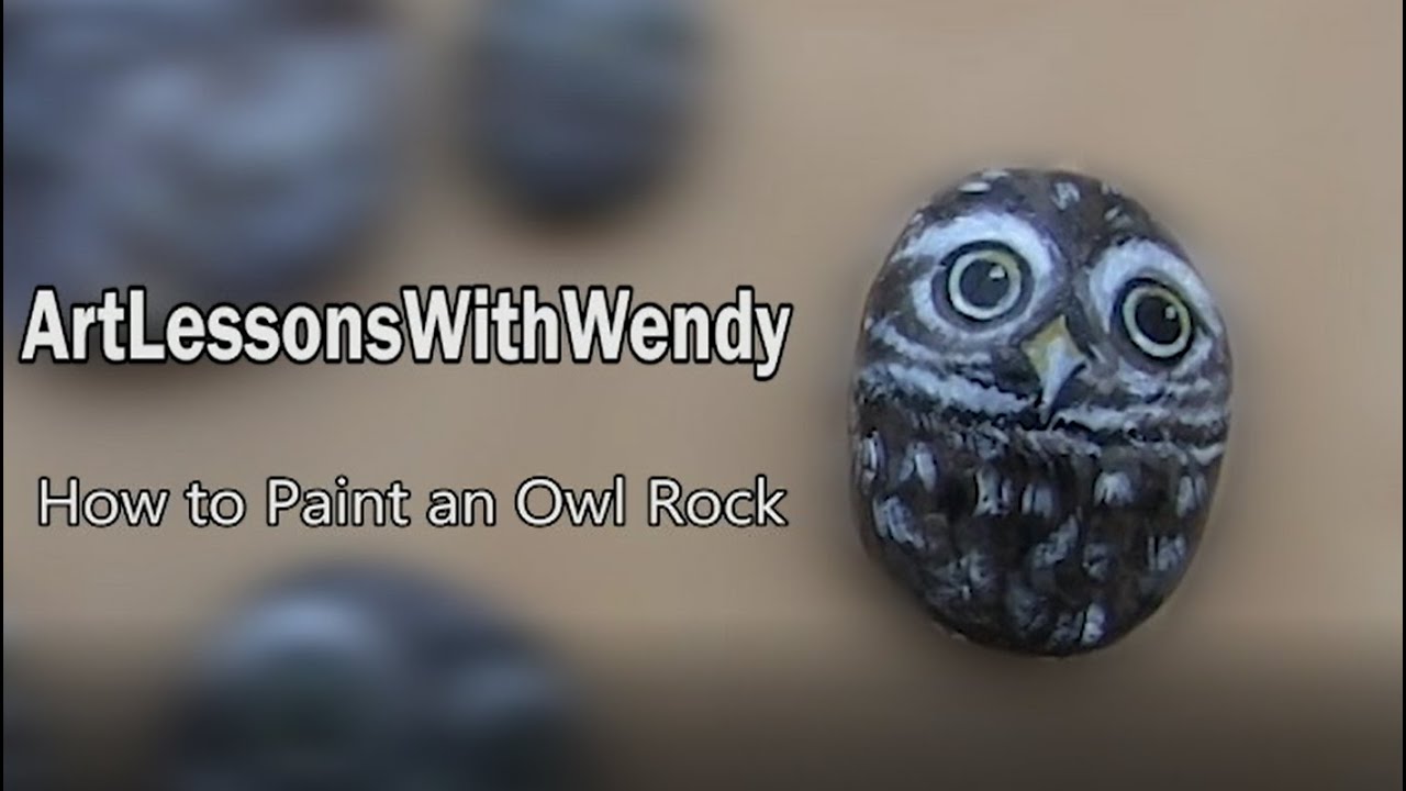 How to Paint an Owl Rock!