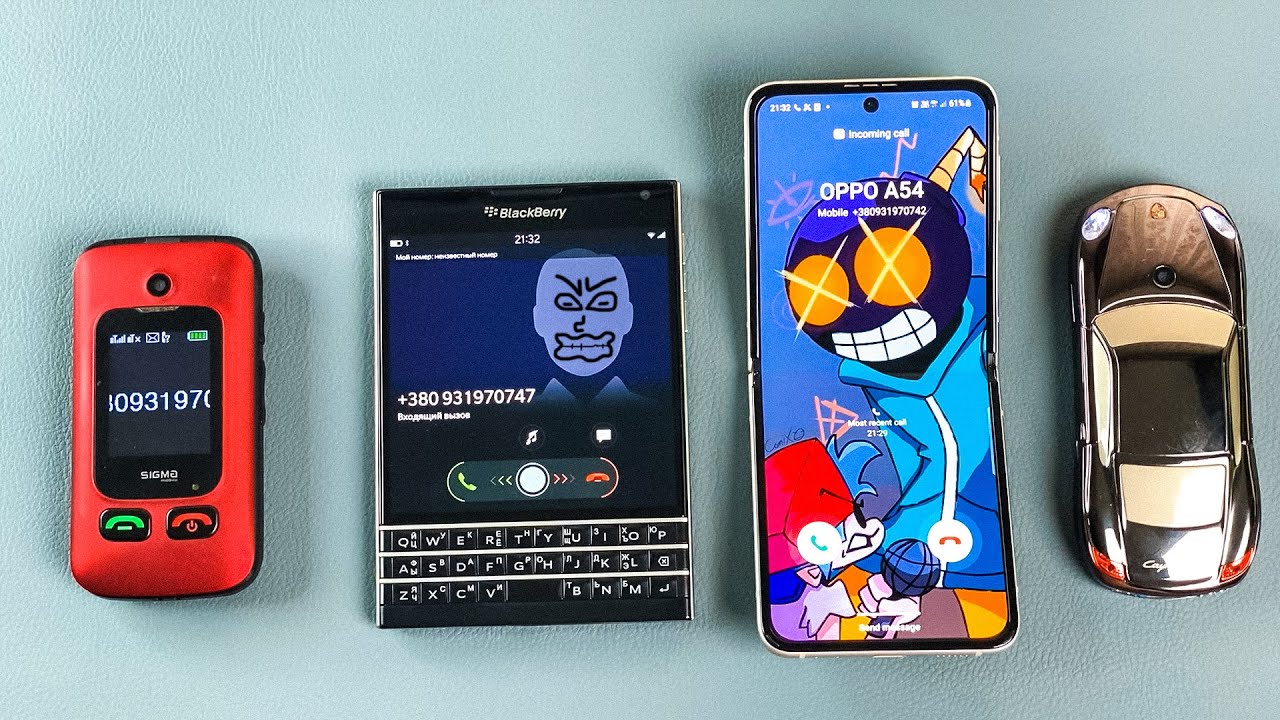 Incoming Call at the Same Time, Take turns & Conference Sigma + Blackberry + Z Flip3 + VERTU Porshe