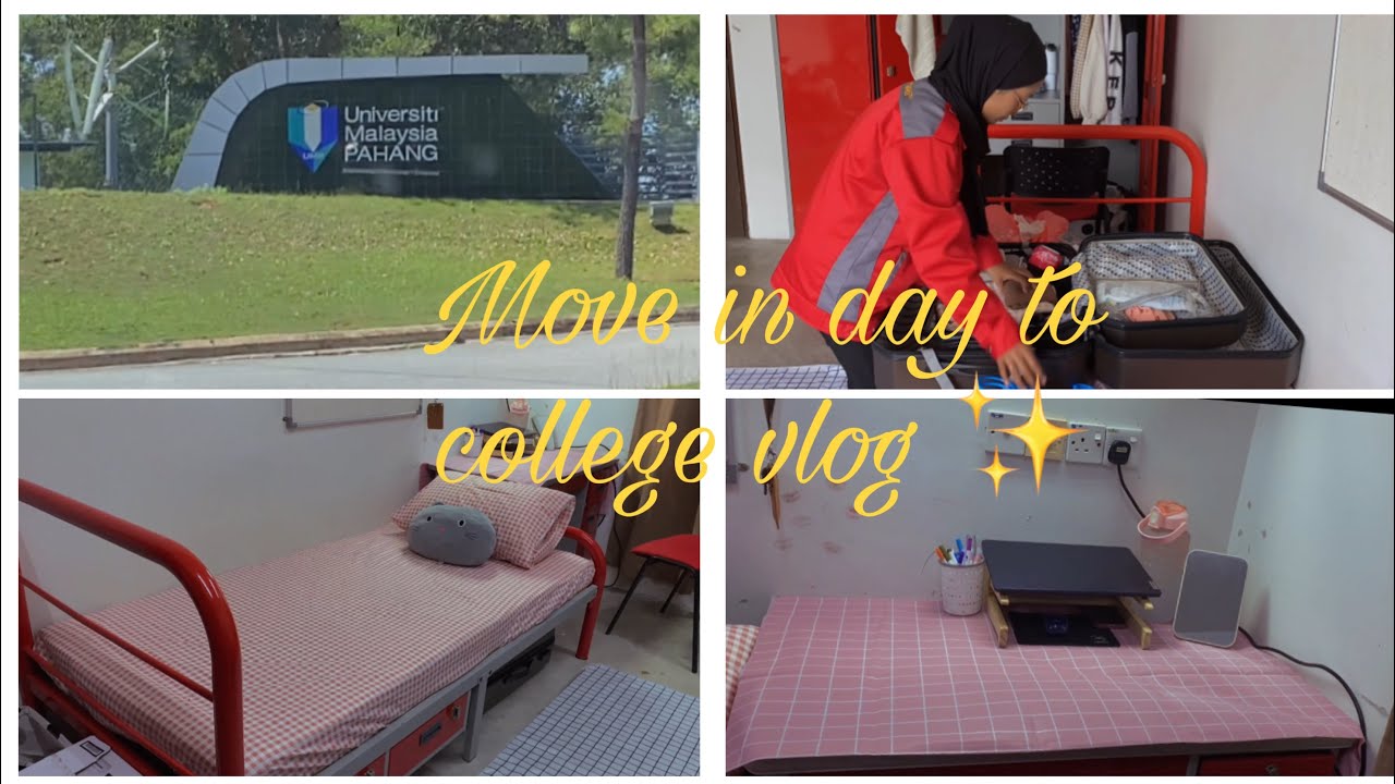 Uni vlog | Move in to college | University Malaysia Pahang ✨