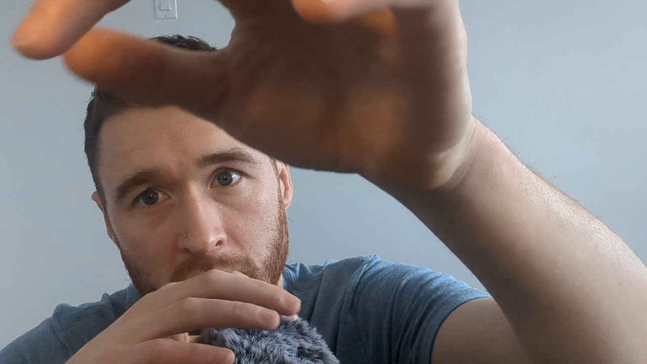 ASMR - soft gentle mic brushing / face tapping / scalp massage