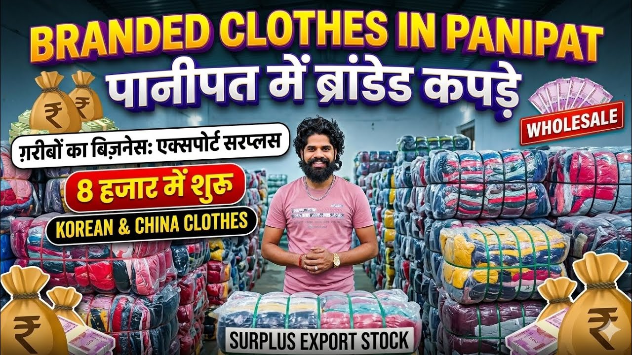 गरीबों का बिजनेस ₹8 हजार में शुरू | Branded Clothes In Panipat | Korean Chinese Clothes Wholesale 
