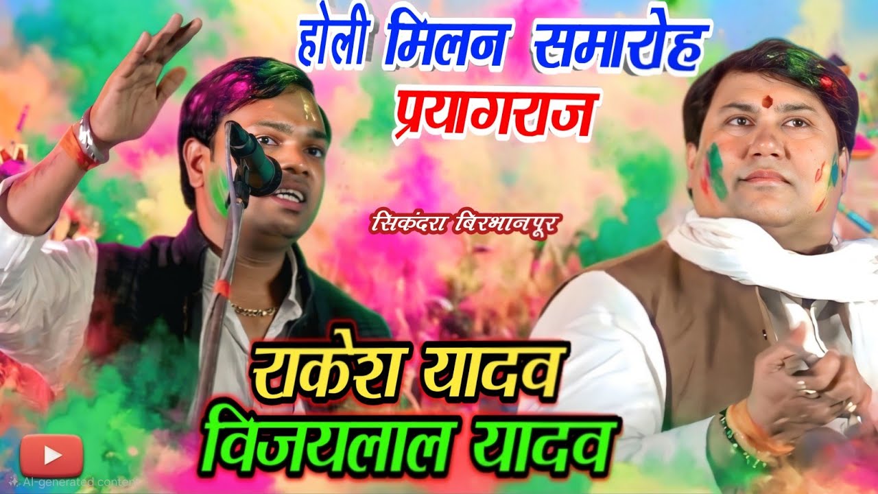 #होली मिलन समारोह प्रयागराज 2026 #विजयलाल_यादव #राकेश_यादव holi milan samaroh prayagraj #vijaylal