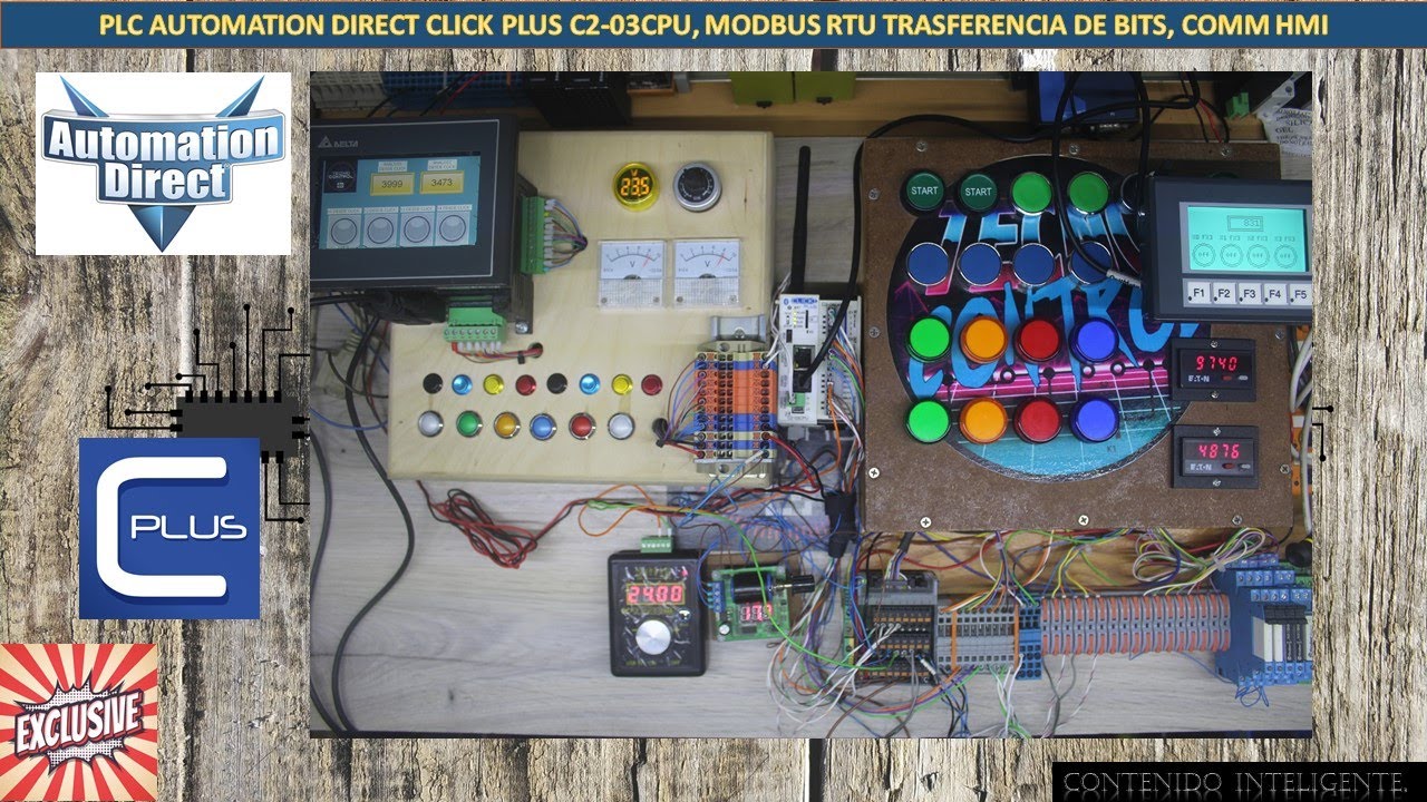 07-PLC AUTOMATION DIRECT CLICK PLUS C2-03CPU, MODBUS RTU TRASFERENCIA DE BITS, COMM HMI