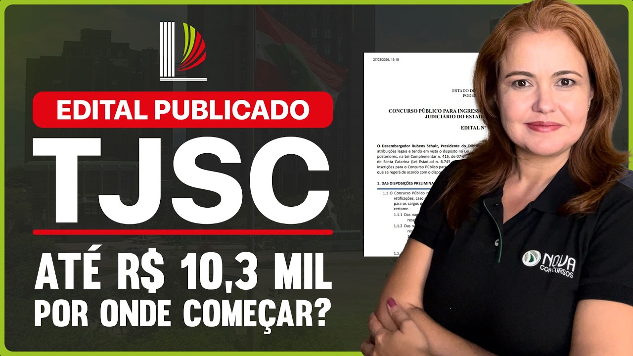 CONCURSO TJSC 2026 | An&aacute;lise do Edital e Como se Preparar!🚨