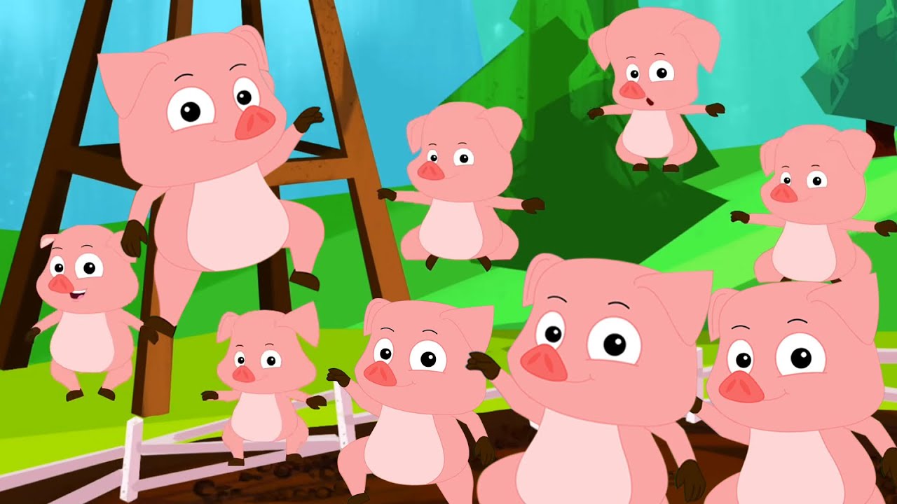 Ten Little Piggies, Learn Counting and Nursery Rhyme for Kids