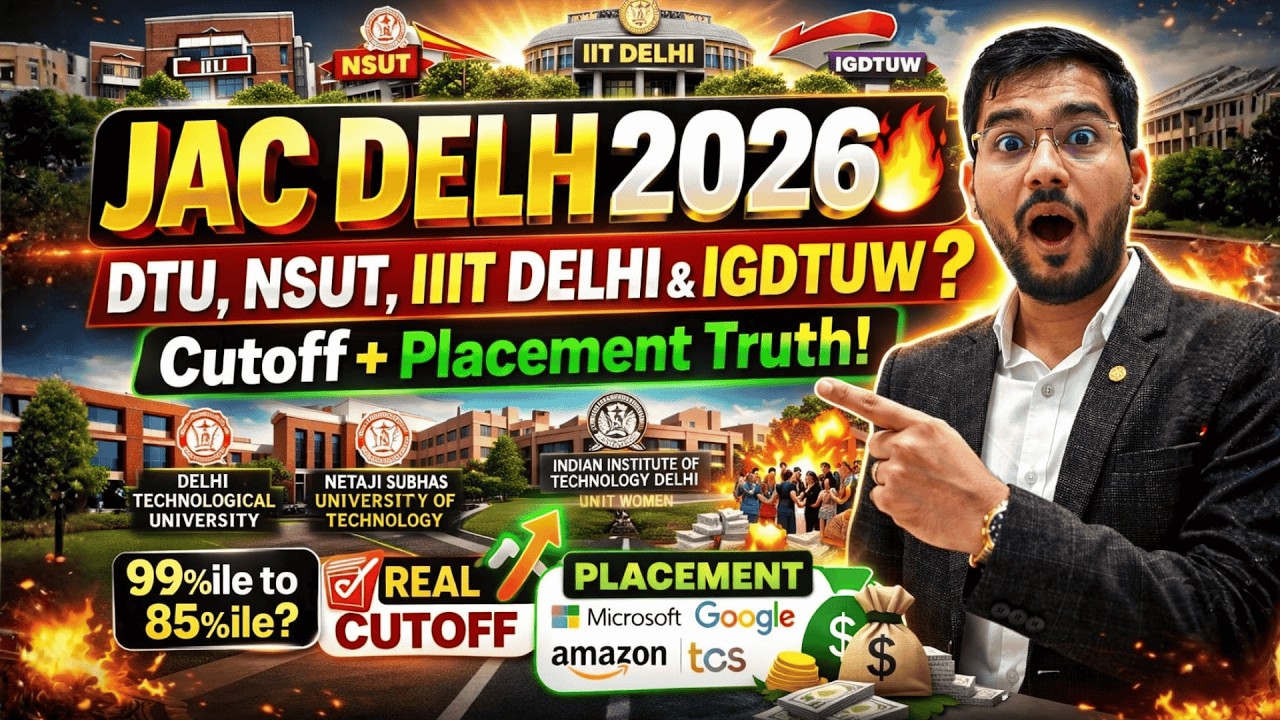 JAC Delhi Counseling 2026 | Full Process + Safe Percentile (DTU/NSUT/IIITD/IGDTUW)