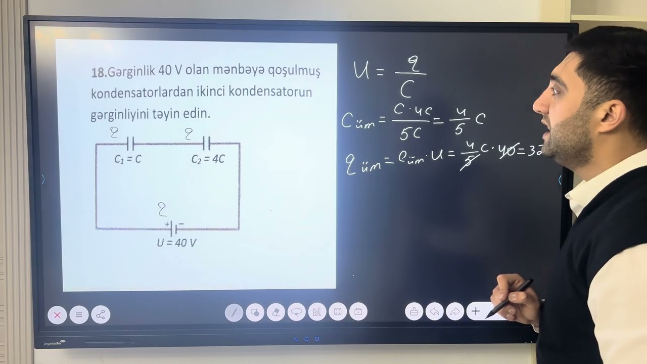 Elektrik tutumu mövzusuna aid maraqlı məsələnin həlli📓 #abituriyent #baki #testtoplusu #miq #dim  