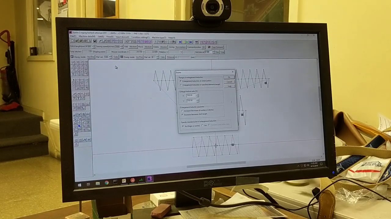 Modifying  a pattern created in the JUKI PM-1 software -PART1