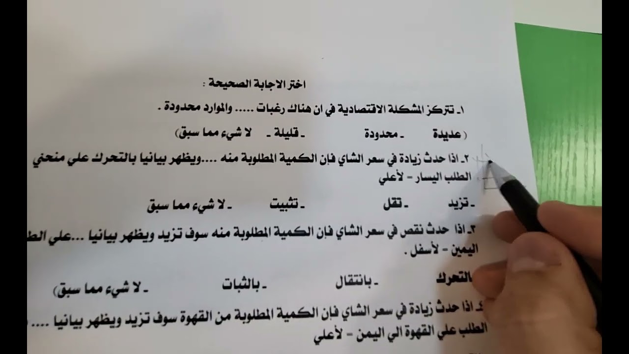 Video - 07 -- أمثلة عملية على منحنى الطلب
