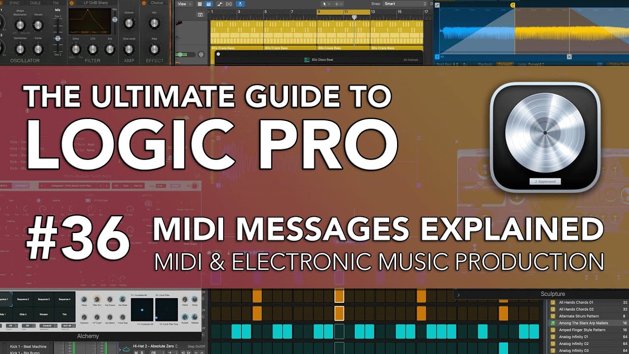 Logic Pro #36 — Разъяснение MIDI-сообщений (MIDI и электронная музыка)