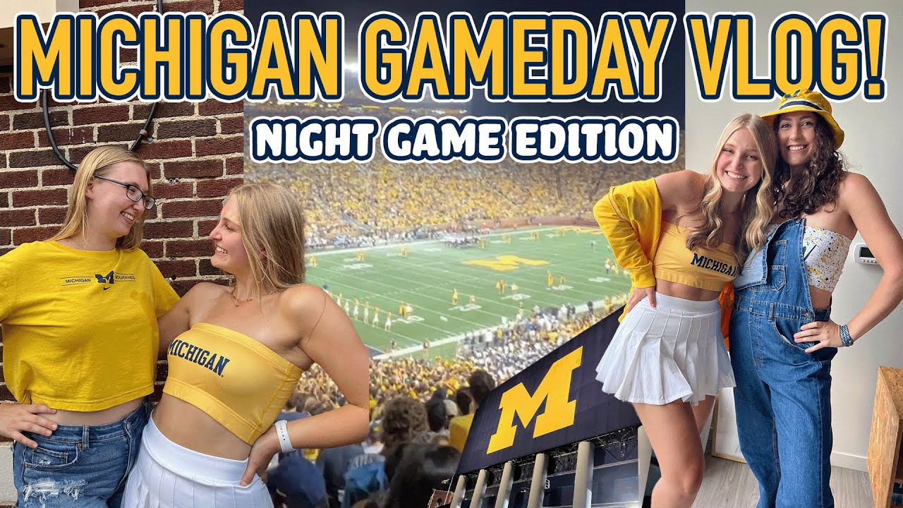 Видеоблог о футбольном дне матча в Мичигане 🏈 grwm, тусовка, первая игра вечера | Университет Мич...