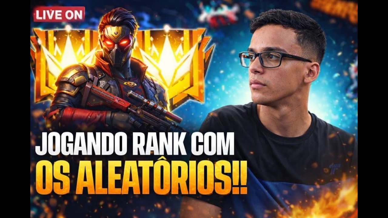 🔴FREE FIRE AO VIVO JOGANDO BR RANK ALEATORIO  🔴