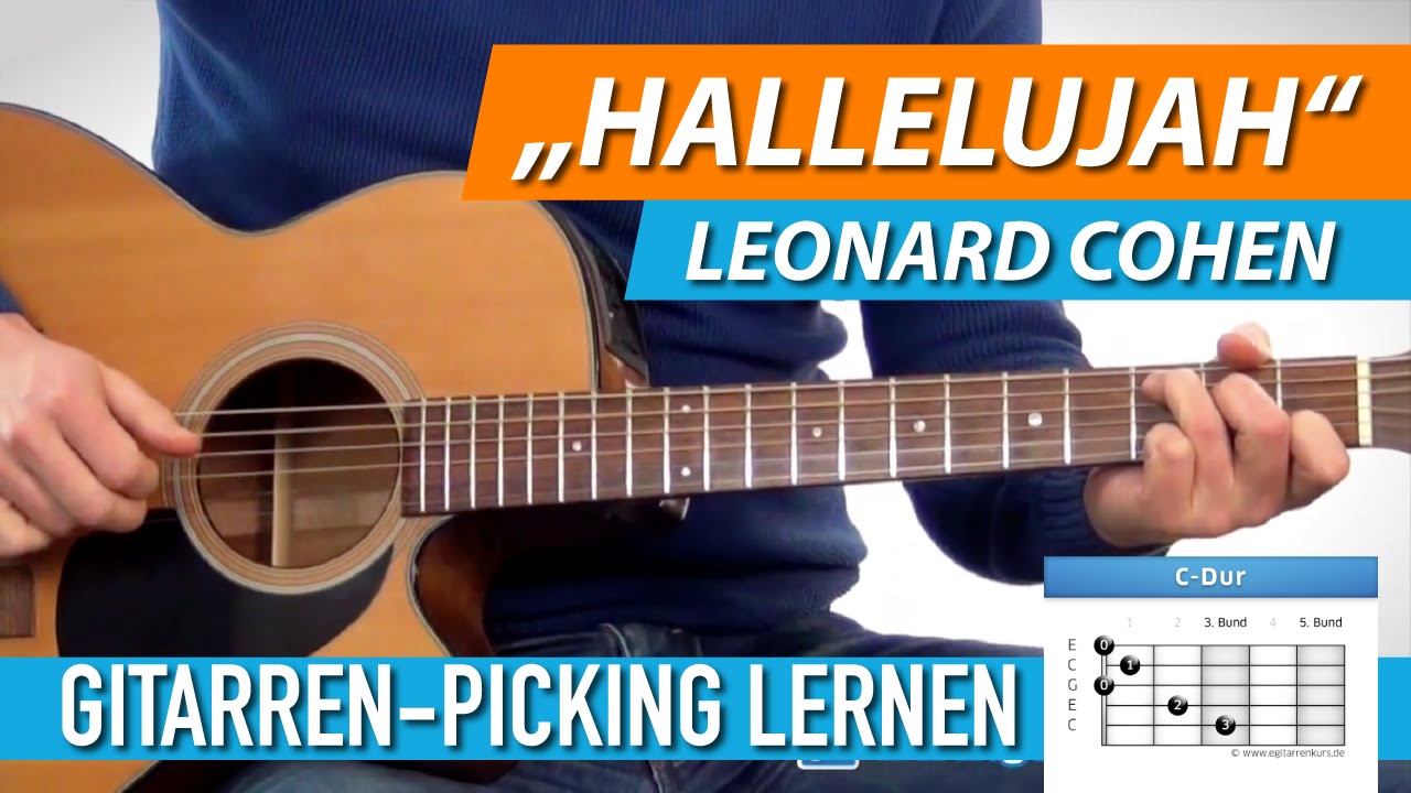 GITARRE LERNEN ★ HALLELUJAH ► Leonard Cohen, Jeff Buckley ► Fingerpicking