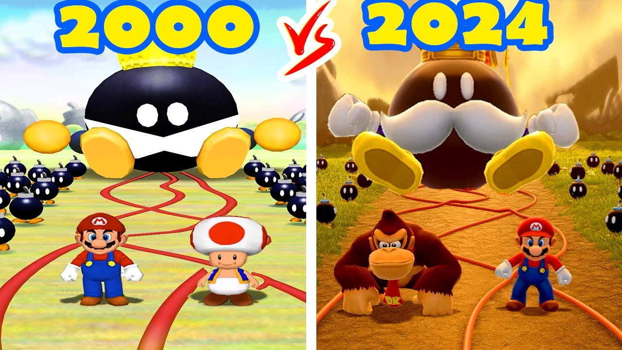 Super Mario Party Jamboree vs Mario Party Series - Donkey Kong vs Mario vs Yoshi vs Luigi (Compare)