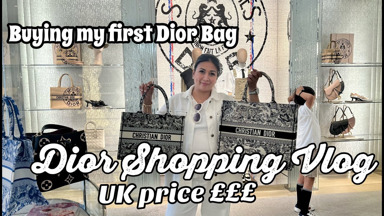 DIOR SHOPPING VLOG/ BUYING MY FIRST DIOR BAG/ BOOK TOTE/ 30 MONTAINGE BAG/ 30 MONTAIGNE PHONE HOLDER