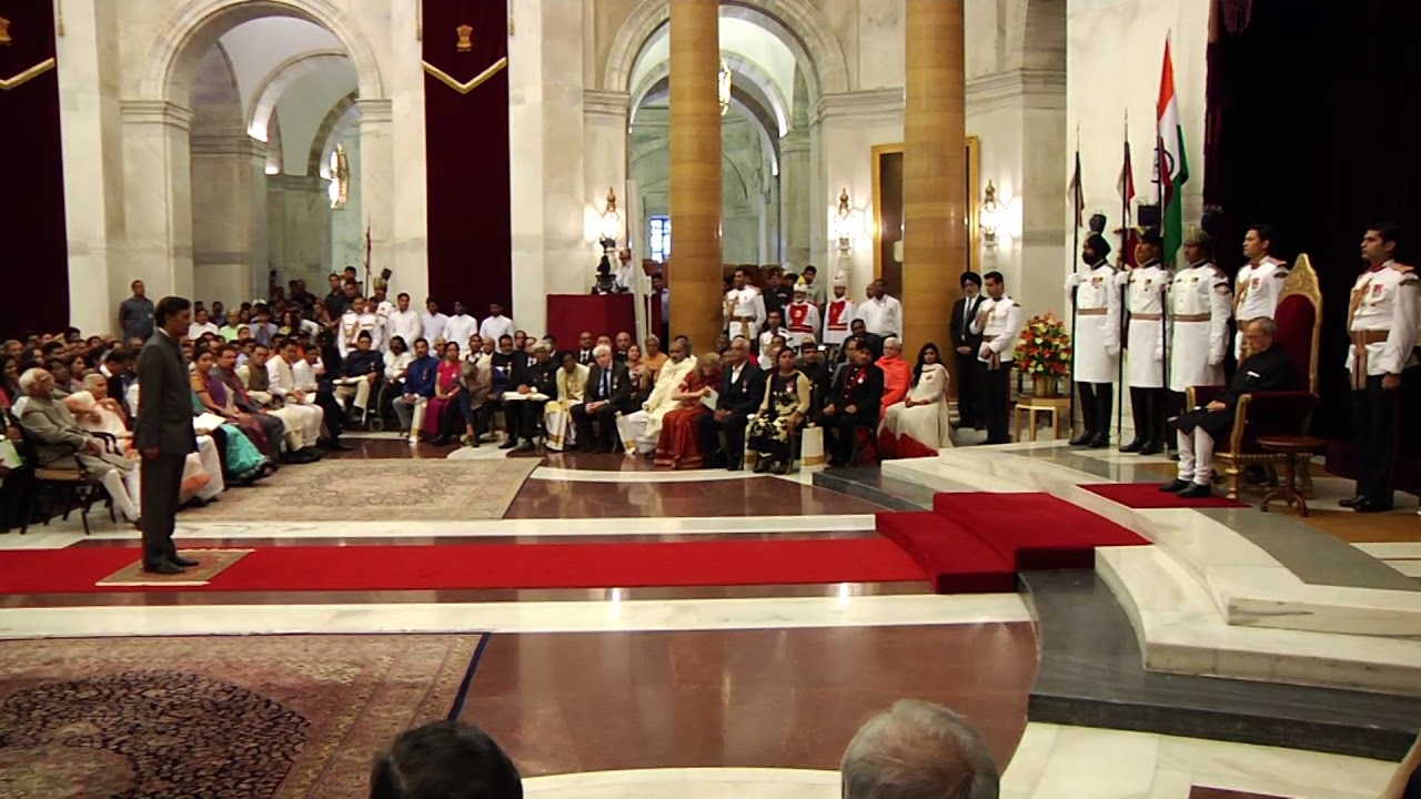 President Mukherjee presents Padma Awards at a Civil Investiture Ceremony