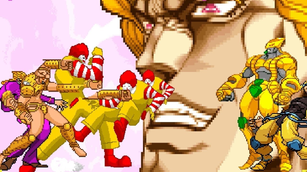 MUGEN - Ronald McDonald VS Dio Brando & Giorno Giovanna【JoJo】