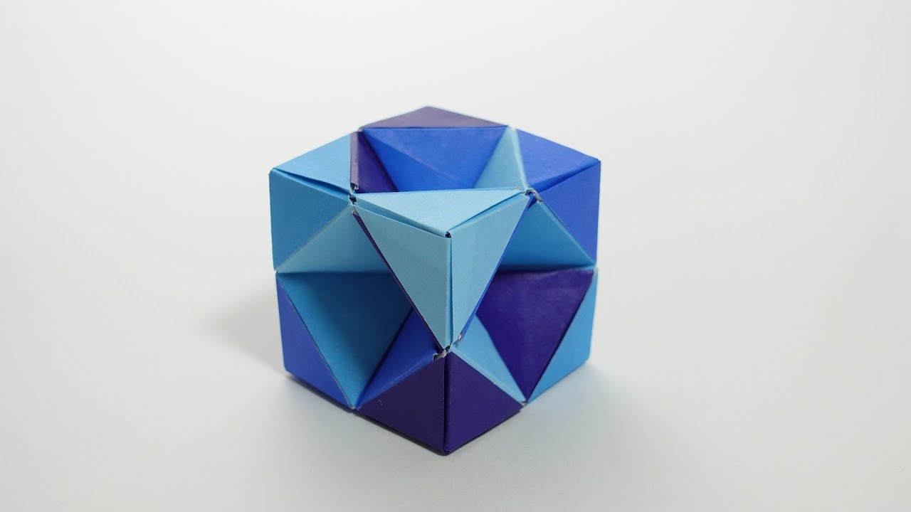 ユニット折り紙「へこんだ立方体」　Modular Origami Dimple Cube