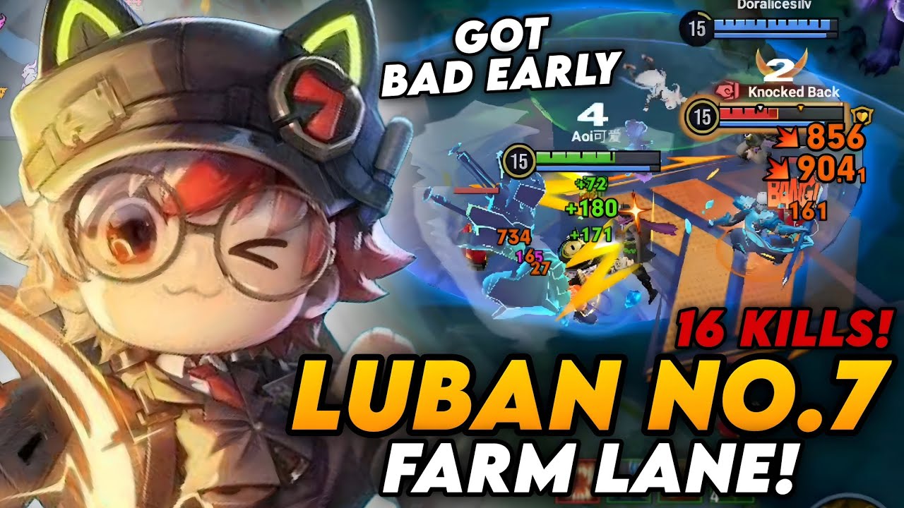 LUBAN GOT BAD EARLY GAME BUT 16 KILLS IN THE LATE GAME! | LUBAN NO. 7 BUILD & ARCANA 2026 – HOK