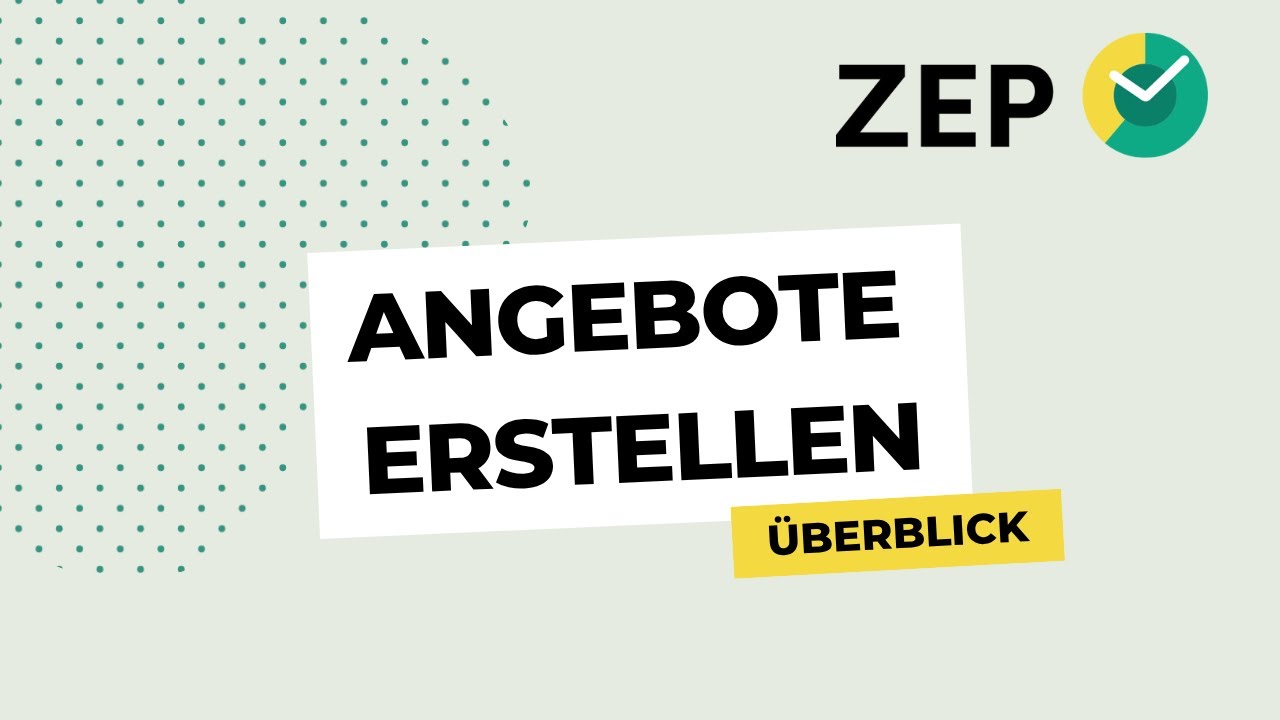 Überblick: Angebote in ZEP – Einstellungen und Prozess