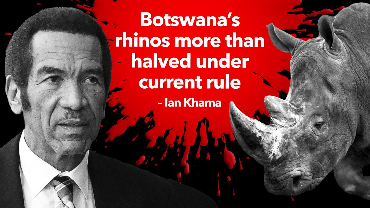 Ian Khama says the rhino population in Botswana has almost  halved under current rule.