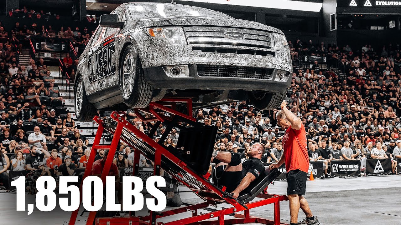 2023 STRONGEST MAN ON EARTH CAR LEG PRESS FULL EVENT | 1,850lbs