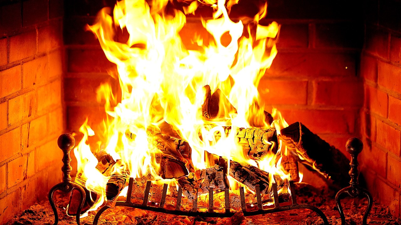 🔥 Fireplace 4K (12 HOURS). Cozy Fireplace with Burning Logs and Crackling Fire Sounds