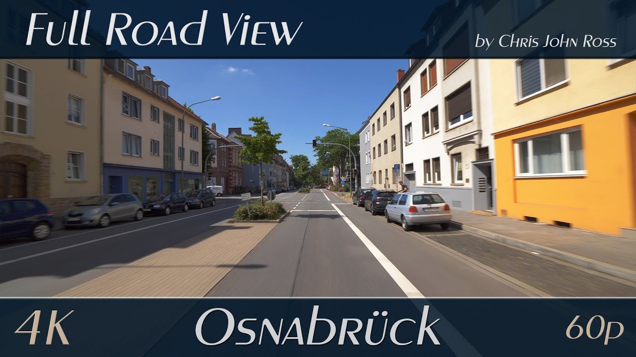 Osnabrück, Germany: Bremer Straße, Bohmter Straße, Alte Poststraße - 4K (2160p/60p) Ultra HD