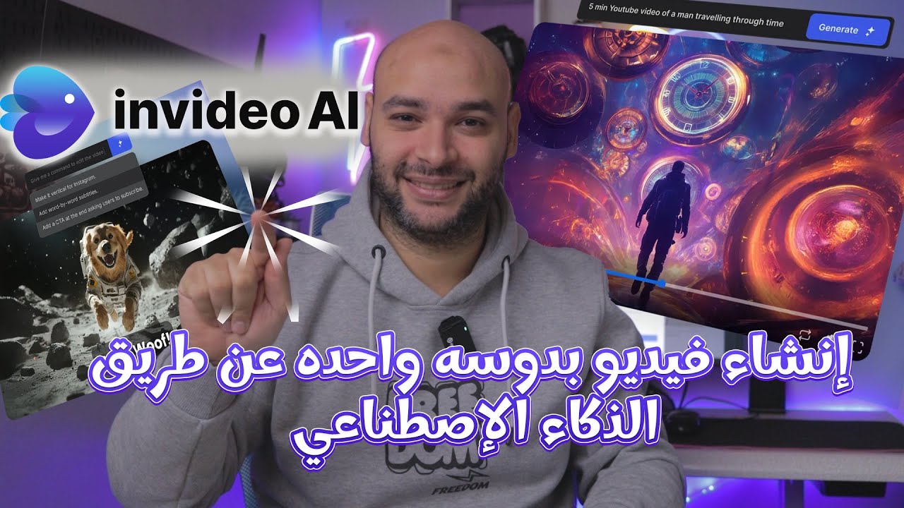 انشاء فيديوهات بالذكاء الاصطناعي للربح منها بدون خبره |شرح  InVideo Ai (اخر تحديث)