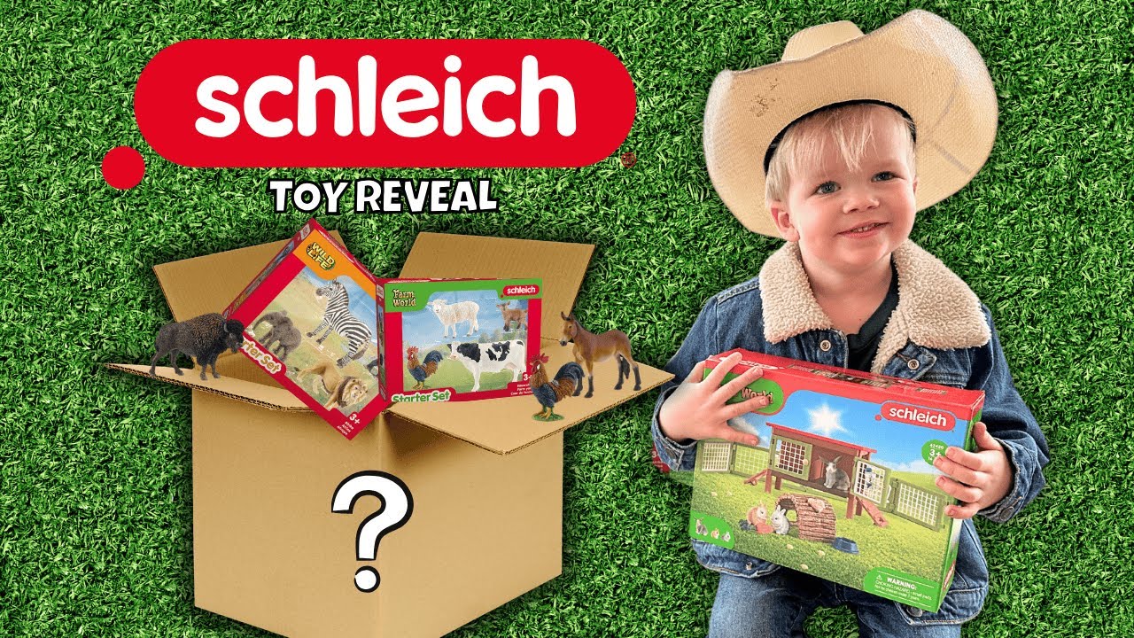 Little Cowboy’s Schleich Toy Reveal! Fun and Imagination Inside! UNBOXING/ANIMALS/FARM/PLAY/TODDLER