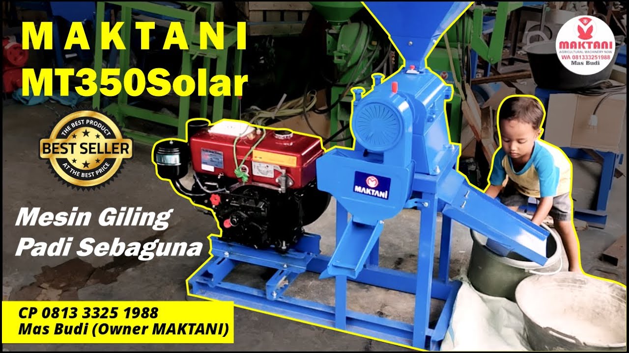 Meluncur ke SUMBAR !!! Gilingan padi tanpa sekam MAKTANI MT350 Diesel Solar
