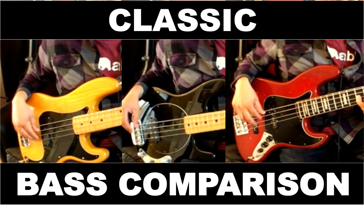 Bass Comparison Precision 1976 vs Jazz Bass 1978 vs  Stingray 2004
