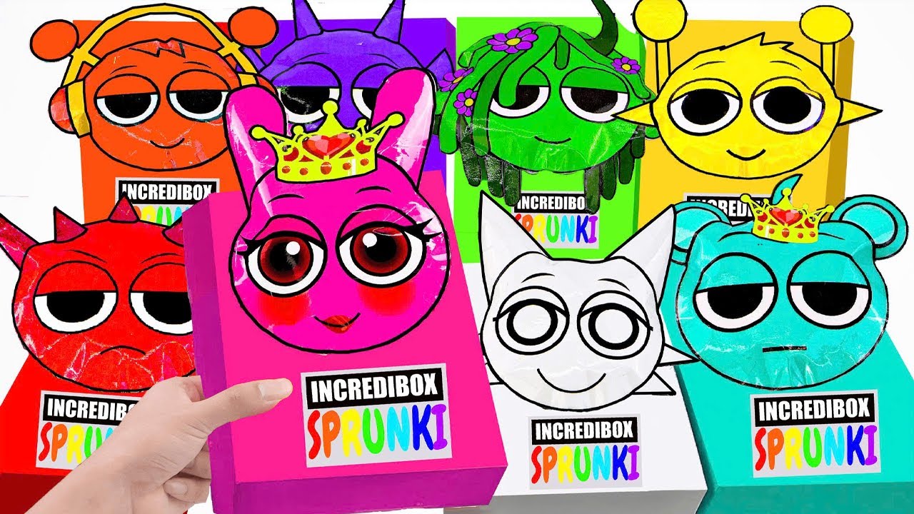 Paper DIY💖Cute Sprunki Unboxing INCREDIBOX Blind Box, How to make Mr.Blind Bag ASMR