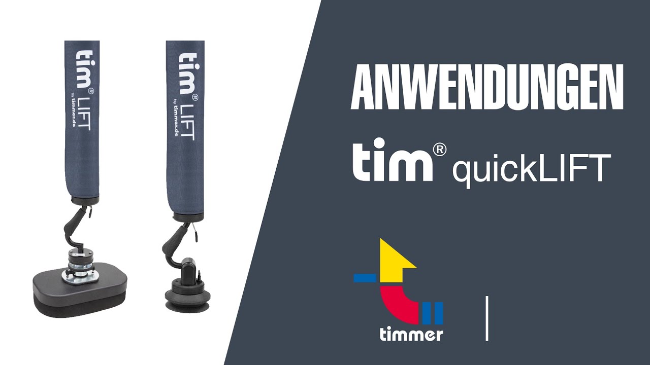 Timmer Vakuum-Schlauchheber - Anwendungen, Einhandbedienung
