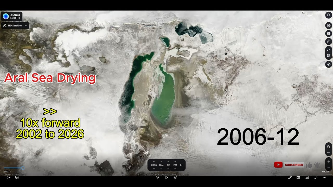 Aral Sea Catastrophe : Satellite Images Expose Climate's Worst Impact. See the Devastating Changes